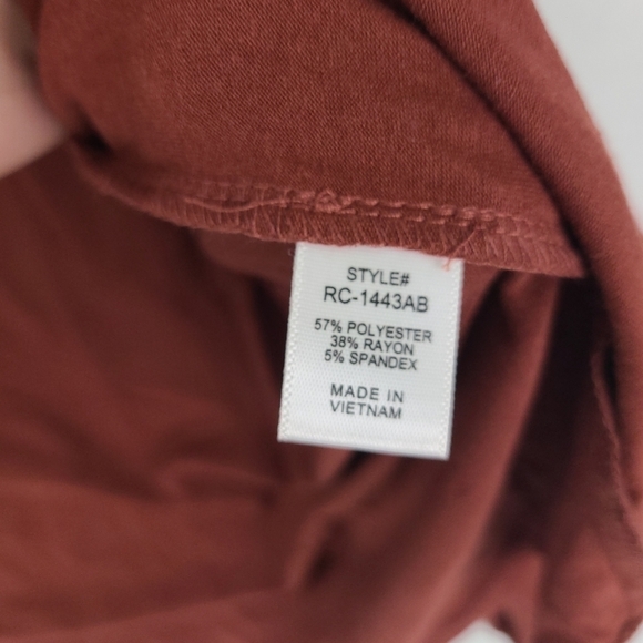 NEW Zenana Rust Soft Stretchy Open Cardigan with Pockets Sz S NWT - Picture 5 of 6